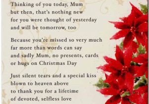 Christmas Card Verses for Mum Grave Card In Memory Of A Special Mum with Love at Christmas Free Card Holder C103
