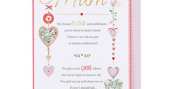 Christmas Card Verses for Mum Hallmark Mum Christmas Card Thank You Large