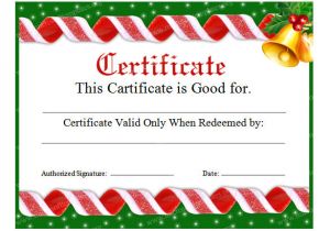 Christmas Certificates Templates for Word 20 Christmas Gift Certificate Templates Free Sample