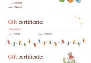 Christmas Certificates Templates for Word Holiday Gift Certificate Template Word Christmas Free