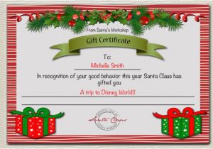 Christmas Certificates Templates for Word Santa Certificate Template Invitation Template