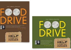 Christmas Food Drive Flyer Template Holiday Food Drive Fundraiser Poster Template Design