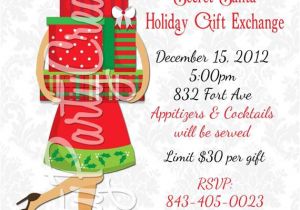 Christmas Gift Exchange Email Template Items Similar to Secret Santa Holiday Gift Exchange