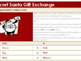 Christmas Gift Exchange Email Template Secret Santa Gift Exchange List Template for Excel