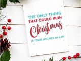 Christmas Jokes to Write On A Card Merry Christmas Cheeky Mother In Law Card