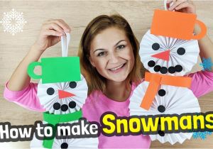 Christmas Ka Greeting Card Kaise Banate Hain How to Make Easy Paper Snowman Craft