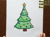 Christmas Ke Liye Greeting Card Banana How to Draw A Christmas Tree Easy