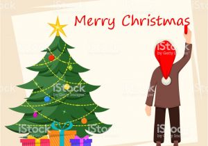 Christmas Message to Write In Card Merry Christmas Greeting Card Poster or Banner Stock