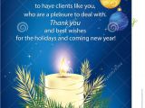 Christmas New Year Greeting Card Messages Thank You Blue Business Greeting Card Stock Illustration