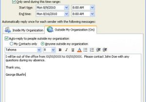Christmas Out Of Office Email Template Setting Up Out Of Office Messages In Outlook 2010