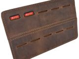 Christmas Over the Door Card Holder Leather Switch Game Card Holder Traveler Case Up to 10 Game Slots Handmade by Hide Drink Bourbon Brown