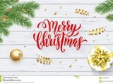 Christmas Quotes for Greeting Card Merry Christmas Holiday Golden Decoration On Xmas Tree