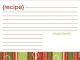 Christmas Recipe Card Template for Word 100 Microsoft Business Card Templates Resume Template