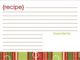 Christmas Recipe Card Template Free Editable 100 Microsoft Business Card Templates Resume Template
