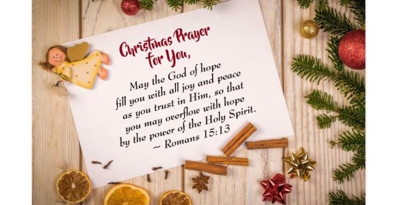Christmas Religious Greetings Messages for Card Christmas Prayer for You May the God Of Hope Postcard