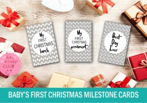 Christmas Restaurant Gift Card Deals Baby S First Christmas Milestone Cards