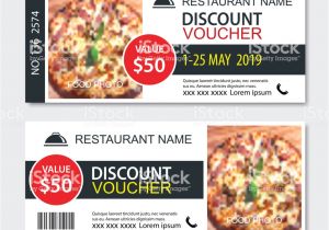 Christmas Restaurant Gift Card Deals Discount Gift Voucher Fast Food Template Design Pizza Set