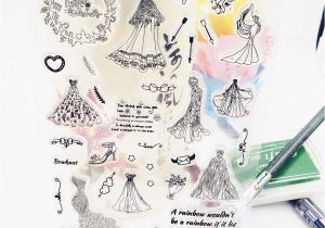 Christmas Rubber Stamps for Card Making Us 2 39 30 Off Beautiful Wedding Dress Letters Flower Heart Clear Rubber Stamps for Scrapbooking Card Making Valentine S Day Stamps Stamps
