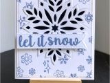 Christmas Sentiments for Card Making Snowflake Glitter Card Elizabeth Craft Elizabeth Craft