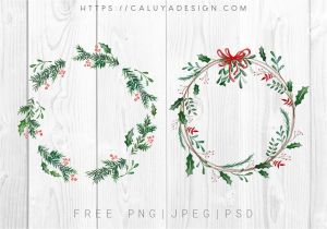 Christmas Stickers for Card Making Free Christmas Wreath Watercolor Clipart with Png Jpeg