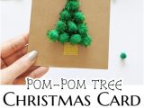 Christmas Vacation Christmas Card Ideas Pom Pom Tree Christmas Card with Images Diy Christmas