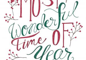 Christmas Words to Write In A Card Most Wonderful Time Of the Year Christmas Print and Greeting