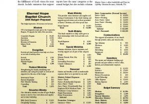Church Budget Proposal Template 11 Church Budget Templates Free Sample Example format