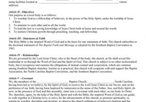 Church Constitution Template Church Constitution Sample Doc Templates Resume