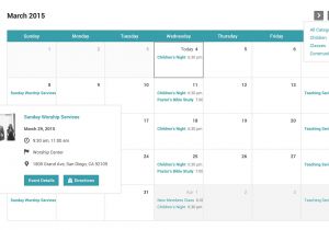 Church event Calendar Template Church events Calendar and Categories for WordPress