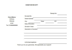 Church Receipts for Donations Template 10 Donation Receipt Templates Doc Pdf Free Premium