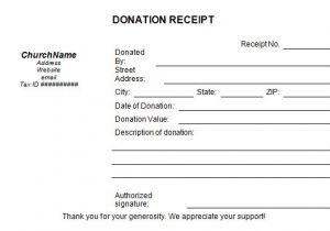 Church Receipts for Donations Template 16 Donation Receipt Template Samples Templates assistant