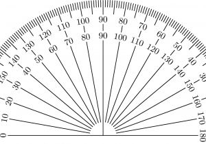 Circular Protractor Template Large Small Printable Protractor 360 180 Pdf