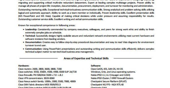 Cisco Network Engineer Resume Network Engineer Resume Template 9 Free Word Excel