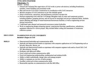 Civil Engineer Responsibilities Resume Civil Site Engineer Resume Samples Velvet Jobs