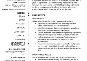 Civil Engineer Resume format Doc Civil Engineering Resume Example Writing Guide Resume