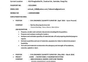 Civil Engineer Resume Job Objective Louie M Bustria Civil Engineer