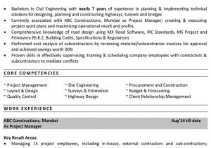 Civil Engineering Resume for Freshers Civil Engineering Resume for Freshers Download Cv format