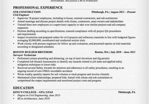 Civil Service Resume Sample Civil Engineering Resume Sample Resume Genius