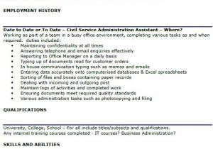 Civil Service Resume Sample Civil Service Cv Example Lettercv Com
