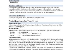 Civil Site Engineer Resume Civil Engineer