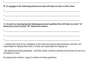 Classroom Contract Template How Do You Deal with Disruptive Students Consider