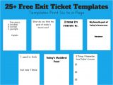 Classroom Exit Ticket Template Exit Ticket Template Cyberuse