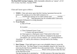 Client Service Contract Template Catering Contract Template