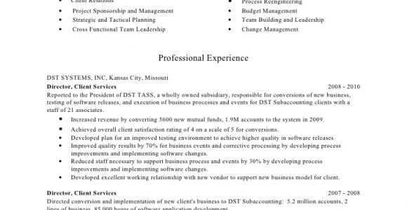 Client Servicing Resume Sample Riddle Terri Resume Client Services