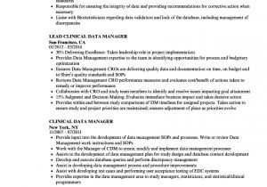 Clinical Data Management Resume Sample Clinical Data Manager Resume Samples Velvet Jobs