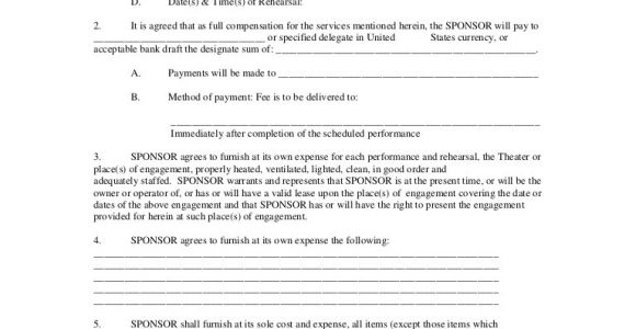 Clothing Sponsorship Contract Template event Sponsorship Contract 2