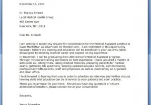 Cma Cover Letter Examples Cover Letter for Medical assistant Job Search