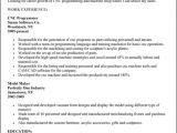 Cnc Programmer Resume Samples Cnc Programmer Resume Sample Sample Resume Cover Letter