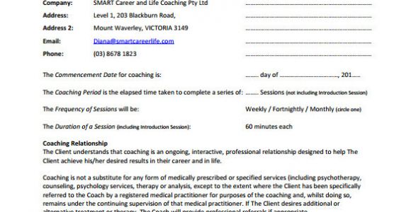 Coaching Contracts Templates 14 Coaching Contract Sample Templates Docs Word Pages