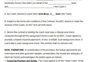 Coaching Contracts Templates Coaching Contract Template 4 Free Word Pdf Documents